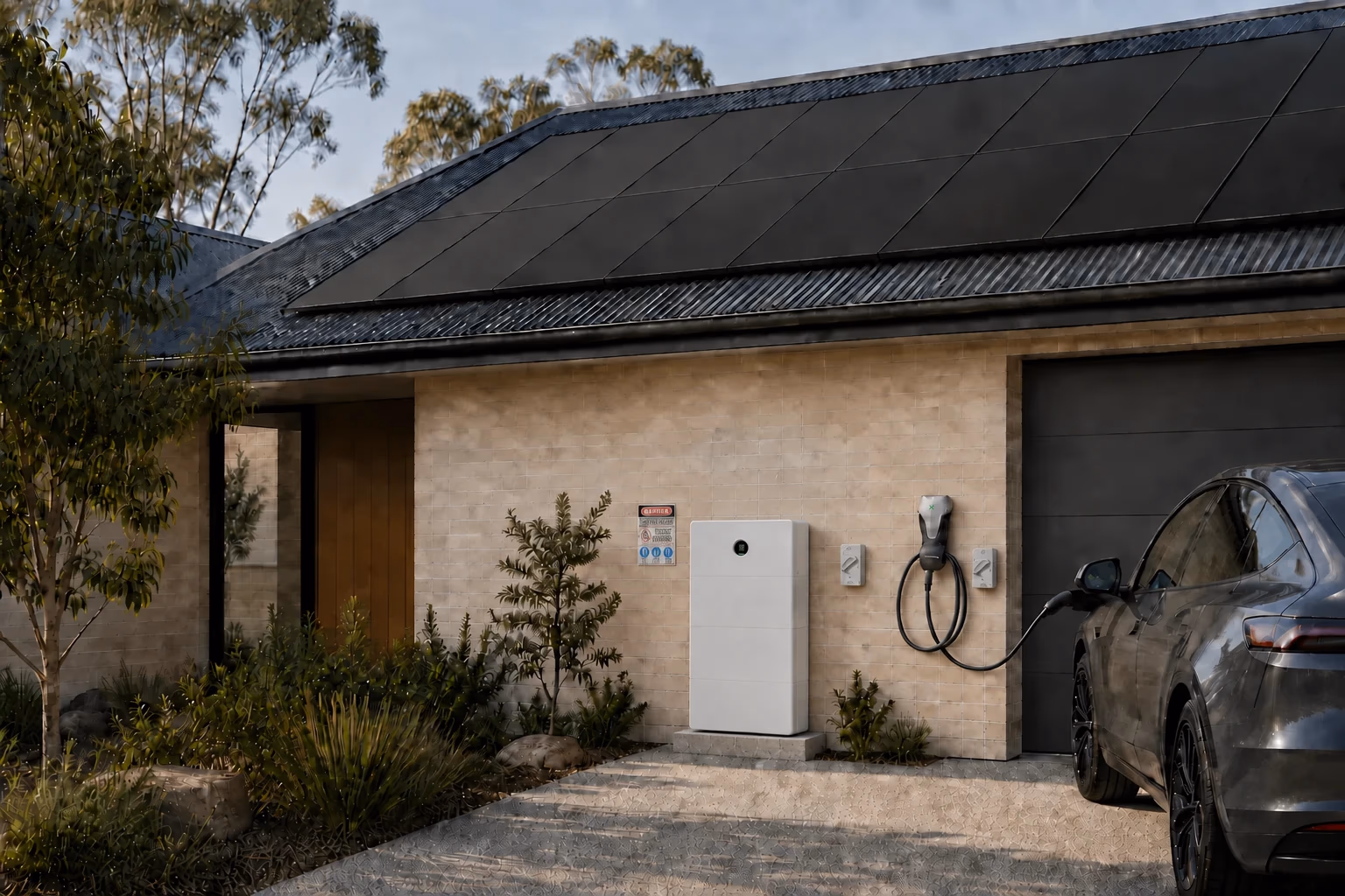 Concept visualisation of a GoodWe home energy installation